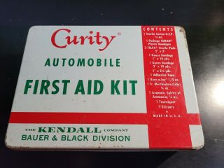 Vintage Curity Automobile First Aid Kit (bauer & Black)