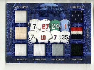 2020 Leaf In The Game Sports 8x Relic /35 Mickey Mantle Mike Trout Griffey
