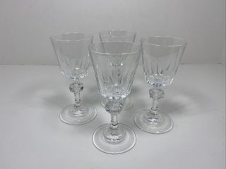 Set Of 4 Vintage Ornate Port Sherry Brandy Shot Glasses Ornate Drinkware 4 1/4 "