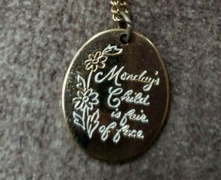 Vintage Avon Mondays Child Is Fair Of Face Necklace Childrens Jewelry Signed 14 "