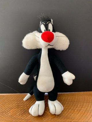 Vintage 1996 Warner Bros Looney Tunes Sylvester Cat Plush Toy 11 " Ace Novelty