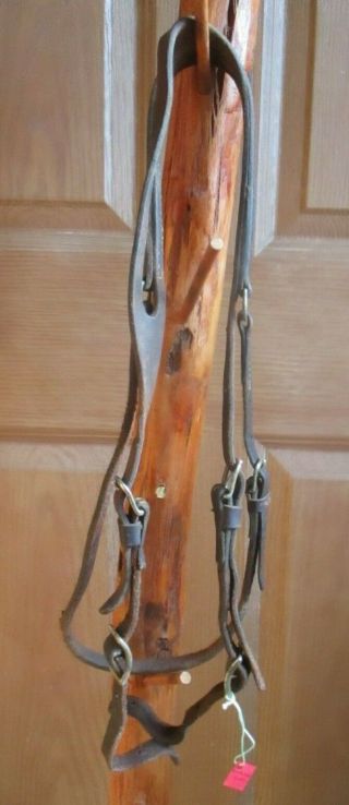 Brown Leather One Ear Western Headstall Bridle