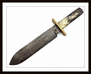 Antique Very Large English Bowie Knife For American Civil War Jonathan Crookes