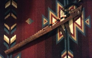 Antique Native American War Club Sioux Plains Indian Double Knife Blade Weapon