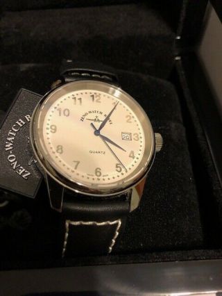 Zeno Watch Basel Ref - 3315q Quartz Classic Pilot Watch With Papers