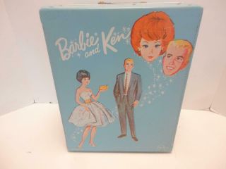 Vintage 1963 Barbie & Ken Doll Case W/ Box Inserts