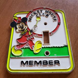 Vintage Disney Mickey Mouse Light Switch Cover Plate Mickey Mouse Club.
