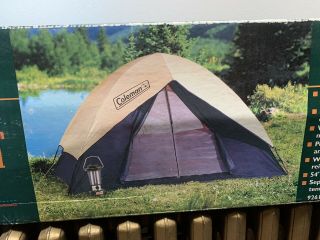Vtg Coleman Dome Tent Camping Backpacking 8 ' x8 ' 3 Person Motorcycle Pack 3