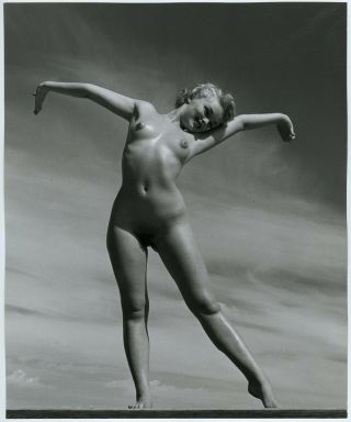 Large Vintage Andre De Dienes Fine Art Photograph Muse And Model Arline Hunter