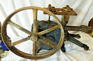 Antique Challenge Cast Iron Windmill Water Pump Jack With 17 " Belt Wheel