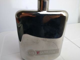 Vintage John Jameson & Son Limited Irish Whiskey Hip Flask 4.  75” X 3.  5”