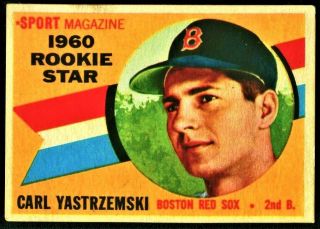 Carl Yastrzemski 1960 Topps Rookie Star Boston Red Sox 148