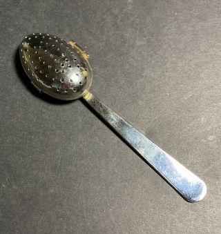 Vintage Silver Tea Leaf Infuser Strainer Spoon - Easy Open Close - West Germany
