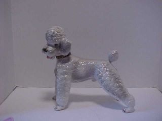 Vintage Porcelain Poodle Large Dog Figurine