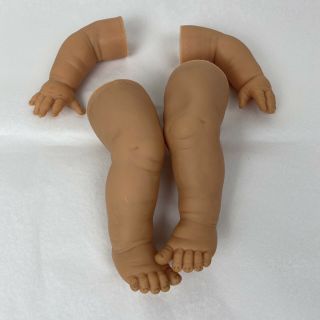 Vintage Rubber Vinyl Doll Arms 4 1/2” Legs 5 1/2” Parts 16” Dolls Reborn Chubby