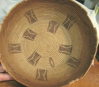 Antique Panamint Native American Indian Basket 9 - 1/2 "