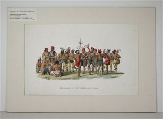 1836 Mckenney & Hall Large Folio Native American Indian Lithograph 3