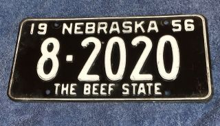 1956 Nebraska " The Beef State " Cowboy Plate - Vintage Plate 8 - 2020