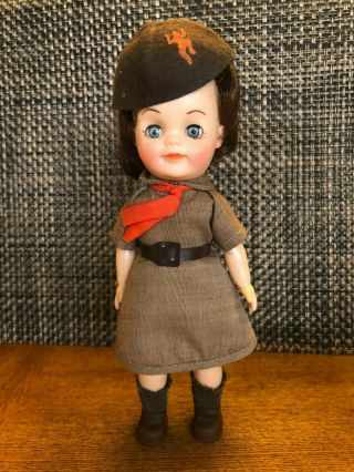 Vintage Effanbee Official Brownie Girl Scout Doll 8 1/2 in.  1965 Blue Sleep eyes 2