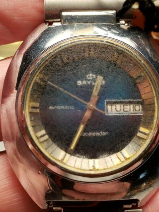 Vintage Baylor Space Leader Automatic 17 Jewels Watch Swiss Made