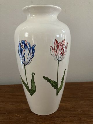 Vintage Tiffany & Co.  8” Tall “tiffany Tulips” Vase Made In England