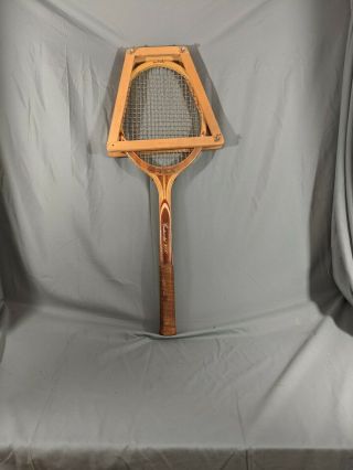 Vtg Garcia Continental 3000 Wood Tennis Racket Racquet Made In Italy M - 4 1/2