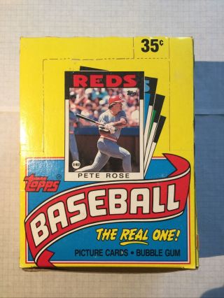 1986 Topps Baseball Wax Box 36 Packs 2 Boxes