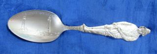 4095 - 0001.  Sterling Silver Souvenir Spoon Gloucester Fisherman Cape Ann Thatcher