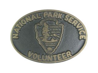 Official Vintage Rare National Park Service Volunteer Belt Buckle