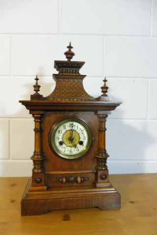 Antique German Mantel Clock Table Clock Old German Table Clock