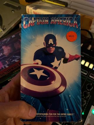 Captain America (vhs,  1992) Rare Oop Comics Avengers Marvel Vintage Vtg Dc