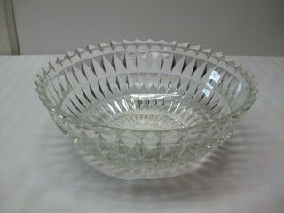 Vintage Jeannette Depression Glass " Windsor Diamond " Crystal Pointed Edge Bowl