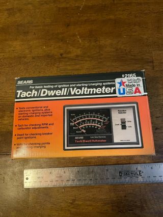 Vintage Sears Solid State Electronic Tach/dwell Voltmeter Model 161.  216500 92165