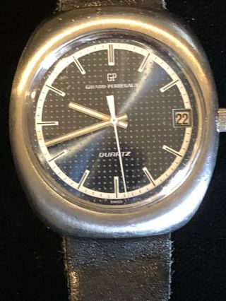 Vintage Men’s Girard - Peregaux Quartz Swiss Running Watch With Calendar