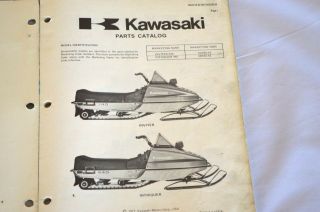 1978 Vintage Kawasaki Snowmobile INVITER 340 & INTRIGUER 440 Parts Man (2) 3
