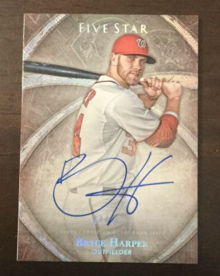 2014 Topps Five Star Signed Autograph Bryce Harper 07/25