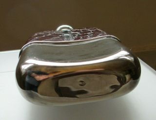 William Hutton & Sons Sterling Silver,  Glass and Crocodile Flask England 1900 4