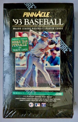 1993 Pinnacle Baseball Series 2 Wax Box 36 Packs Derek Jeter Rc?