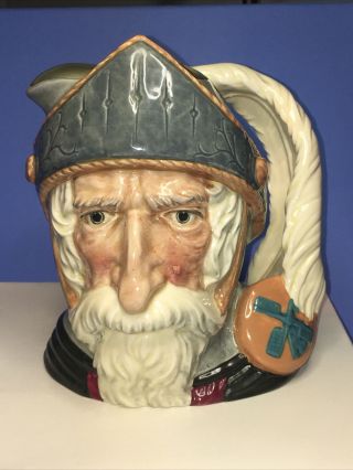 Large Vintage Porcelain Royal Doulton Mug Don Quixote 7.  5” England D6455