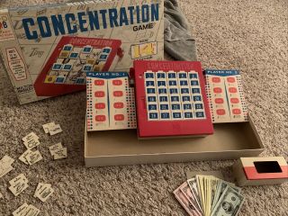 Vintage Concentration Game 14th Edition 1970 Rolomatic Changer Complete.
