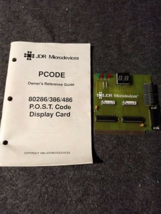 Vintage Jdr Microdevices 80286 Post Card