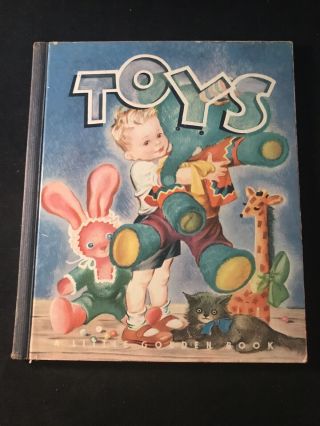 Vintage 1945 “toys” A Little Golden Book By Edith Osswald Children’s Book