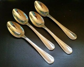 Lenox 18/10 Stainless Vintage Jewel 4 Oval Soup Tablespoons 7 " Glossy