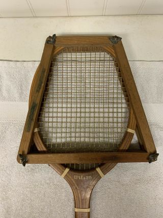 Antique Wilson " Stroke Master " Tennis Racket Vintage Grip