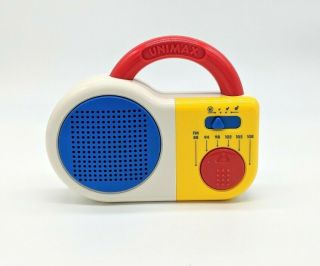 Kids Vintage My First Fm Radio Toy By Unimax White Blue Red Yellow