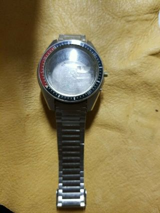 Vintage Bulova Automatic Diver Watch Case 8112 (666 Ft) Pepsi Cola Rotating Bez