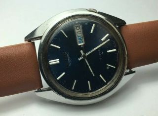 Vintage Seiko Automatic 17 Jewels Men’s Watch 7009 - 8279 - P Day - Date Blue Dial