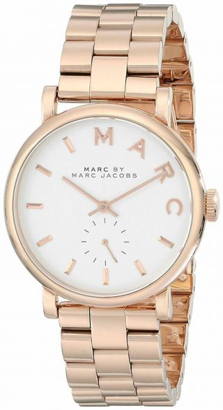 Marc Jacobs Mbm3244 Baker Silver Dial Rose Gold - Tone Ladies Watch