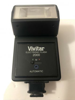 Vivitar Electronic Flash 2000 Automatic Shoe - Mount Vintage Film Camera