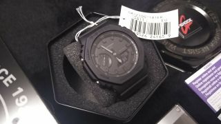 Casio G - Shock Octagon Casioak Stealth Black Analogue Digital Watch Ga - 2100 - 1a1er